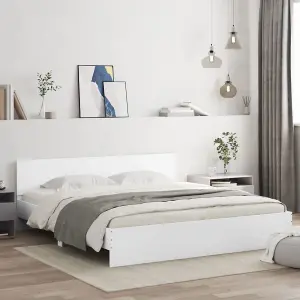 Berkfield Bed Frame without Mattress White 200x200 cm