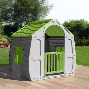 Starplast Magic House Garden Outdoor Playhouse Plastic Pastel Green