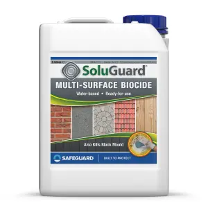 Soluguard Multi Surface Biocide (1 x 5L & Sprayer ) Kit -High Strength, Ready For Use Against Fungi, Mould, and Algae Cleaner