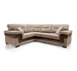 Samson Corner Sofa in Brown Left Facing