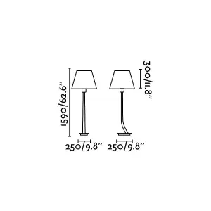 Luminosa Rem 1 Light Floor Lamp Satin Nickel - Shade Not Included, E27