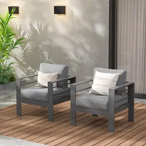 Wisteria Lane Pair of Aluminum Outdoor Chairs