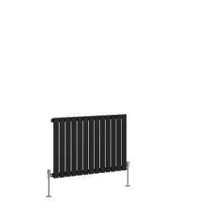 Right Radiators 600x884 mm Horizontal Single Flat Panel Designer Radiator Black