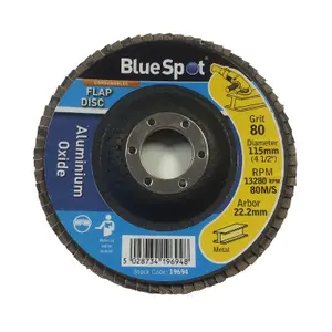 1 x 115mm Flap Disc 80 Grit Angle Grinder Sanding Aluminium Oxide