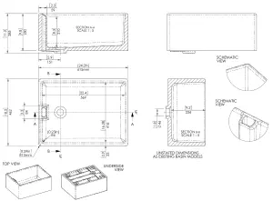 Fireclay Kitchen Bundle - Single Bowl Belfast Sink & Mono Crosshead Handle Tap, 615mm - Brushed Nickel - Balterley