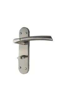 Golden Grace Indiana Dual Backplate Door Handles, Polished/Satin Finish, 1 Set with 64mm Mortise Lock