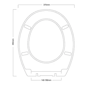 Showerdrape Oxford Walnut Wooden Toilet Seat