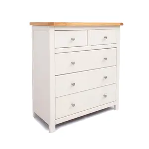 Maggiori 5 Drawer Chest of Drawers Chrome Knob