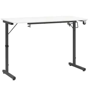 Rollaway Folding Craft & Sewing Table Black/White Sewing Online 13399