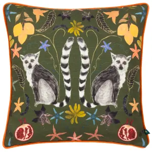 Wylder Lemurs Piped Polyester Filled Cushion