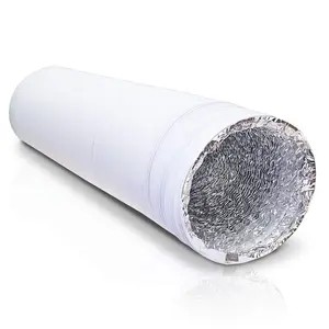 150mm - Blauberg PVC Heavy Duty White PVC Flexible Duct Hose - Extractor Fan, Tumble Dryer, Mobile Air Conditioning Unit - 3m Long