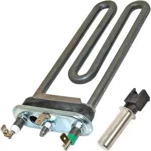 SPARES2GO Water Heater Element + NTC Sensor Thermistor compatible with Hotpoint Washing Machine (1700W)