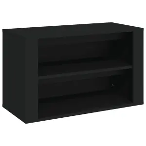 Shoe Rack Black 75x35x45 cm Engineered Wood