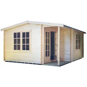 Shire Twyford 14x17 ft & 2 windows Apex Wooden Cabin - Assembly service included