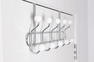 Essentials by Premier Over Door White Ceramic Balls Hanger