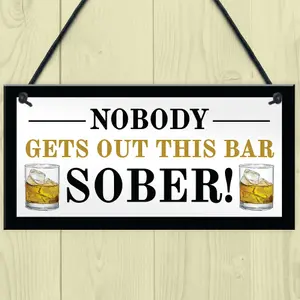 Novelty Home Bar Sign Funny Garden Pub Plaque Gift Man Cave Sign