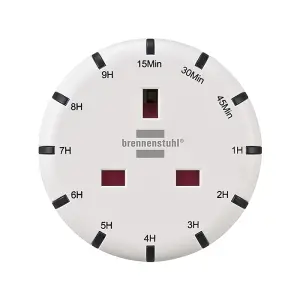 Brennenstuhl Electronic Countdown Timer 13A Mains Plug In Digital Timer Switch Socket Plug