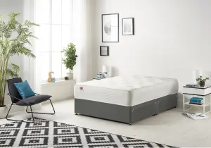 Somnior Linen Grey Memory Foam Divan Bed With Mattress And 2 Drawers - Double