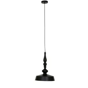 Interiors by Premier Small Leni Black And Gold Pendant Light