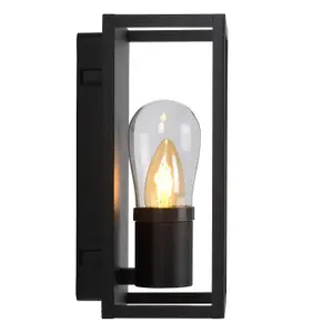 Lucide Carlyn Modern Wall Light Bathroom - 1xE14 - IP54 - Black