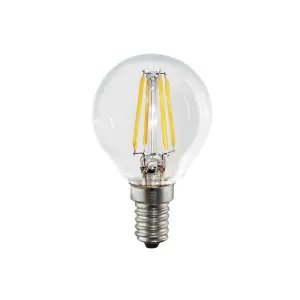 Harper Living 4.5 Watts E14 LED Bulb Clear Golf Ball Cool White Dimmable, Pack of 3