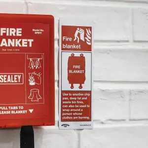 Sealey Safe Conditions Safety Sign Fire Blanket Self-Adhesive Vinyl x10 SS53V10