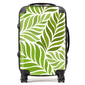 Green Leaf Pattern Suitcase - Cabin