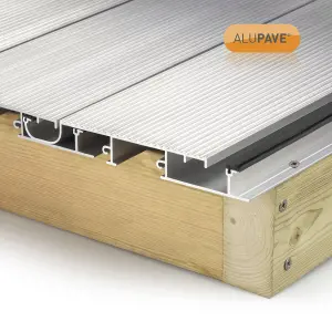 Alupave Mill Flat roof & decking board (L)6m (W)220mm (T)25mm