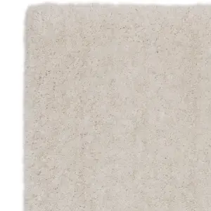 White Luxurious , Modern , Plain , Shaggy Easy to Clean Rug for Living Room, Bedroom - 200cm X 290cm