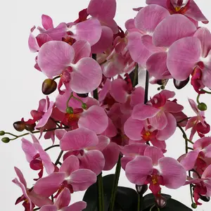 60cm Orchid Pink - Marble Effect Ceramic Planter