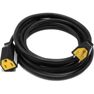 HDIUK North American USA Mains Extension Lead 3 Wire NEMA 5-15 Black (15 Metres)