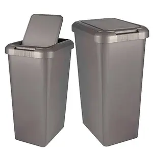 1x Platinum Rubbish Waste Recycling Moda Waste Bin Tall Compact 45L For Home & Kitchen With Special Lid