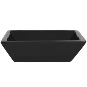 Berkfield Basin Ceramic Square Black 41.5x41.5x12 cm