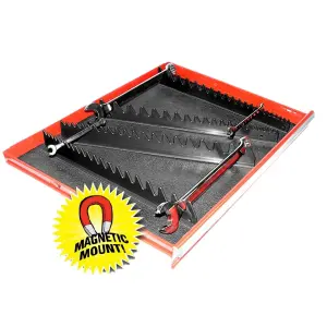 Ernst 40 Tool Space Saver Spanner/Wrench Rail Organisers Magnetic Black 6015M