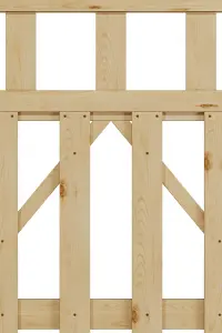 Outdoor Wooden Garden Gate Fence with Door Latch 90cm W x 90cm H