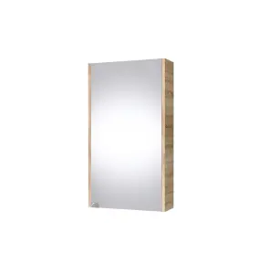 Bathroom Mirror Cabinet Mirrored Wall Unit 400 Slimline Cupboard Sonoma Oak Avir