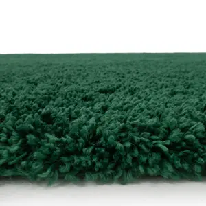 Super Soft Emerald Green Shaggy Area Rug 200x290cm