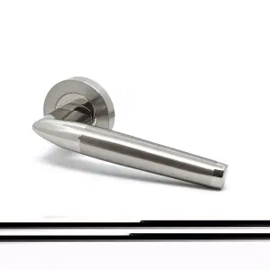 UAP Valiant - Door Handle Pack with Hinges and Latch - Polished Chrome/Satin Nickel