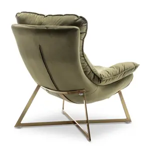 Velvet Sage Green Pierina Accent Chair