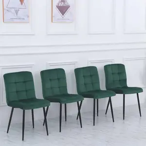 Barryton Upholstered Dining Chair (Set of 4) Dark Green