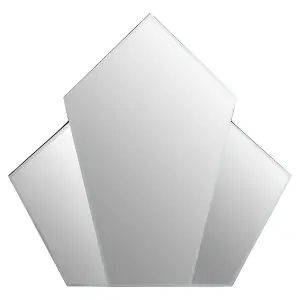 Interiors by Premier Yula Triangular Wall Mirror With Silver Finish Frame