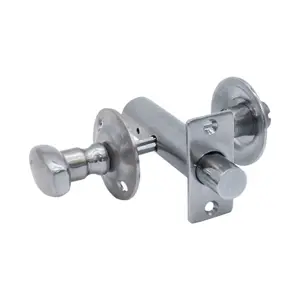 EAI - Bathroom Bolt Oval Thumb Turn & Release c/w Mortice Rack Bolt  - Satin Chrome