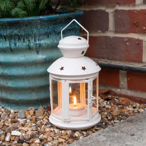 Nicola Spring - Metal Hanging Tealight Lantern - 20cm