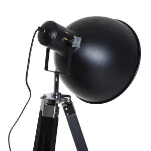 HOMCOM Stand Floor Lamp Tripod Light Livingroom Studio Dome Shade Retro Style