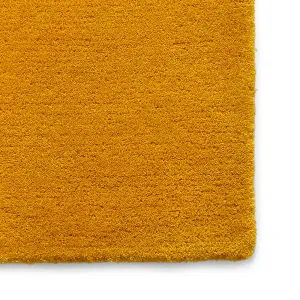 Yellow Handmade Luxurious Modern Plain Wool Abstract Rug Easy to clean Living Room and Bedroom-150cm X 230cm