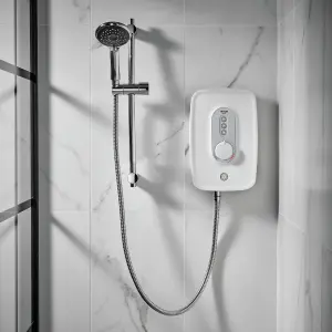 Triton Trance 3 Satin White Chrome effect Electric Shower, 9.5kW