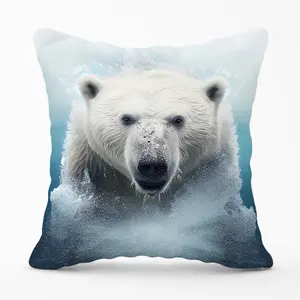 Polar Bear Splashart Cushions 45cm x 45cm