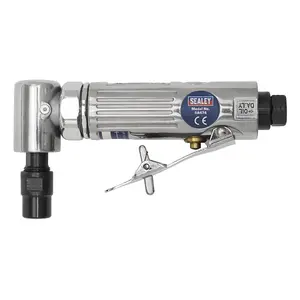 Sealey 90 Angle Air Die Grinder With Aluminium Body & Trigger Silver SA674