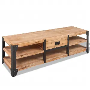 Berkfield TV Stand Solid Acacia Wood 140x40x45 cm