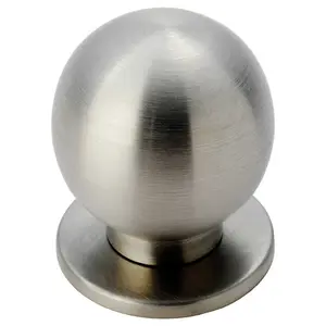 2x Small Solid Ball Cupboard Door Knob 25mm Dia Stainless Steel Cabinet Handle